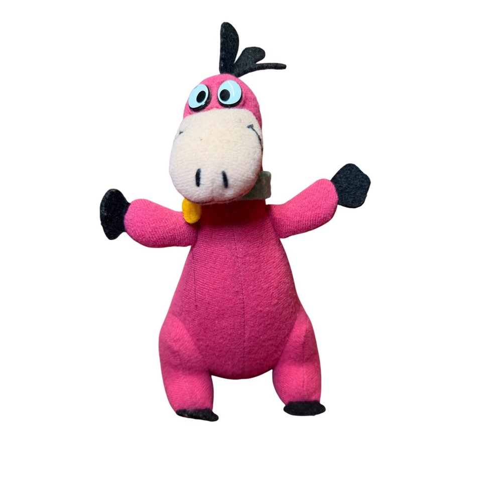 Vintage 7" Dino The Flintstones Plush Applause Pink Dinosaur Stuffed Animal Toy